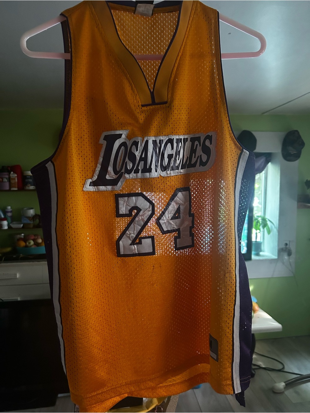 Los Angeles #24 Youth Basketball Jersey - Gold